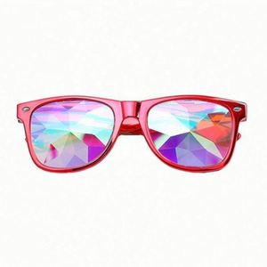 Gafas de Sol UV400 con Logotipo Personalizado al por Mayor, Lentes Difractadas, Gafas de Lujo para Mujer, Cuadradas, Caleidoscopio, Cómodas - Product Image 3