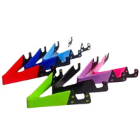 Support pliable en forme de V pour téléphone et tablette, mini support paresseux de bureau portable, réglage multi-angles, en plastique