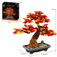 MJI 13125 Custom MOC Bricks Koleksi Model Bonsai Pohon Maple Mainan Edukasi Anak Set Blok Bangunan Plastik Juguete