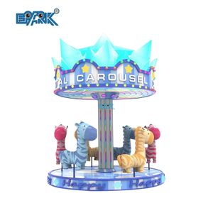 Mini máquina de columpio Merry Go round de 6 plazas, carrusel de cebras para niños que funciona con monedas, juego de parque de atracciones, energía eléctrica - Product Image 1