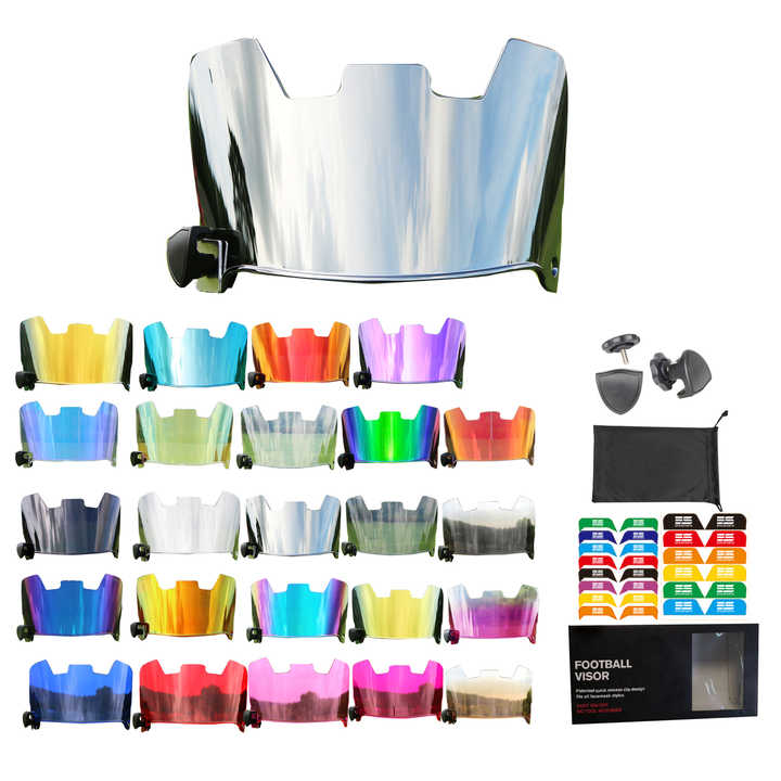 customized visors football helmets SLEEFS for Helmet - Clear Color Tinted Professional Football Visor - Face & Eye Shield - Fits Youth & Adult NXTRND VZR3 Football Visor features tool Check out this Custom Visor
