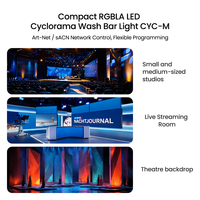 STAR LIGHT Barre de lumière LED linéaire compacte CYc 80 LED 3,5W RGBLA 7900Lm Projecteur de scène haute puissance Ra90+ IP30 Boîtier en aluminium