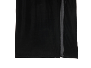 Abiti Lunghi Casual da Donna in Stile Cinese con <span class=keywords><strong>Spacco</strong></span> Frontale, Maniche Corte, Colore <span class=keywords><strong>Nero</strong></span> - Product Image 4