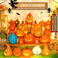 Lanterne citrouille LED lumineuse creuse durable pour Halloween, anniversaire, mariage, usage transfrontalier, en plastique, BEST-SELLER, pour centres commerciaux et parcs en Chine