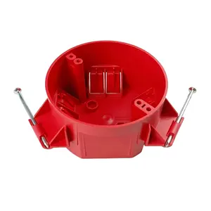 Boîte de plafond PVC rond nouveau travail avec clous 4 "boîte de sortie ronde boîte de commutateur principal électrique rouge 20 CI