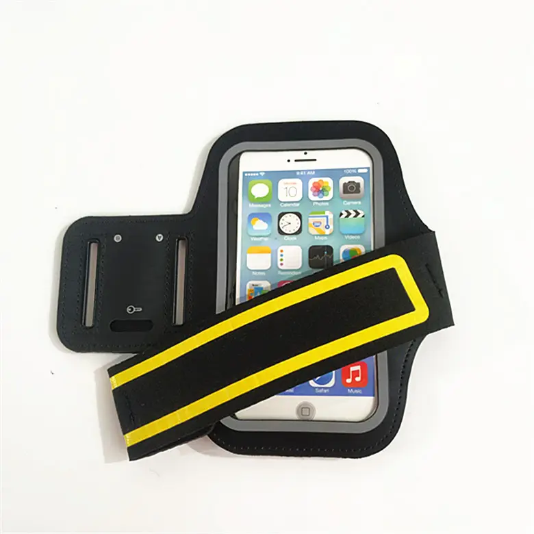 High quality Sport Running Waterproof Mobile Phone Armbands Pvc Exercise Armband with Reflector for Cell Phone