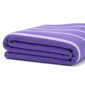 Lavender Bamboo Bath <b>Towel</b> Soft Woven Stripe Texture Absorbent Quick Dry <b>Lightweight</b> Spa Gym <b>Beach</b> Travel Home Bath Sheet - Product Image 3
