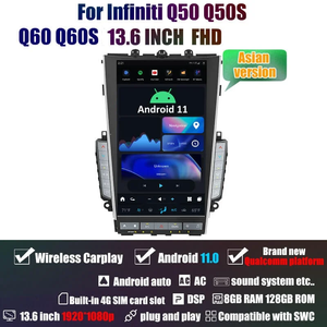 Автомагнитола AuCar на Android 11 Tesla экран GPS Navi для Mark 6 Infiniti Q50 Q50L Q60 Q60L 2020-2022 мультимедийный стереоплеер - Product Image 4