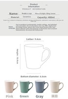 Mug en céramique couleur macaron, style nordique minimaliste, finition mate, en porcelaine, avec poignée, vente en gros, logo personnalisé