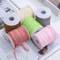 Ruban en Cordon de Daim Multicolore, Corde en Dentelle Douce, Ruban Personnalisé pour Bricolage, Artisanat, Emballage Cadeau, Décoration d'Anniversaire et de Mariage