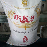 Farine de blé tout usage égyptienne Ikka T55, haute teneur en gluten, certifiée ISO 9001:2015 HALAL, qualité A, sac de 50 kg