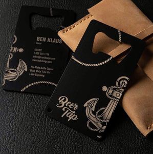 Abridor de Botellas de Acero Inoxidable 2 en 1 con Espacio para Tarjetas de Visita, 85x54mm, Abridor de Cerveza Metálico con Logotipo Personalizado - Product Image 4