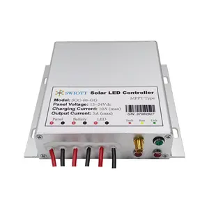 Lámpara inteligente de carga SCC040GG MPPT, controlador LED de inteligencia de posicionamiento GPS, enlace de red LoRaMesh, controlador solar de luz de calle MPPT - Product Image 1