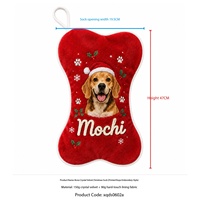 Chaussettes de Noël personnalisées en gros, décorations de Noël pas chères, chaussettes de Noël en fausse fourrure luxueuse, sac cadeau de Noël