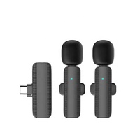 Microphone cravate sans fil double professionnel pour iPhone, Android, téléphone portable, PC
