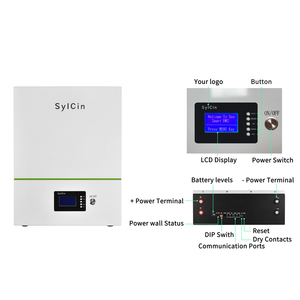 แบตเตอรี่ลิเธียมแบบติดผนัง 15 กิโลวัตต์ 200 Lifopo4 Smart BMS 48 โวลต์ 100 แอมป์ชั่วโมง สำหรับระบบกักเก็บพลังงานแสงอาทิตย์ในครัวเรือน - Product Image 1
