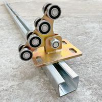 Kit de quincaillerie robuste pour portail coulissant cantilever à 8 roues pour système de portail coulissant automatique industriel