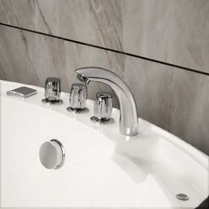 Baignoire de massage à hydrothérapie en acrylique pour 3 personnes, 1,8 m, à encastrer, avec drain intégré, design moderne, jacuzzi combiné massage - Product Image 5