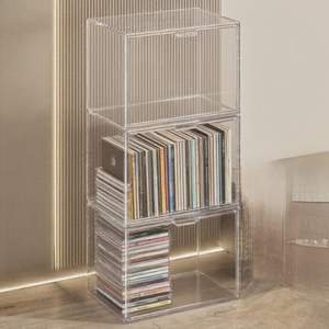 Caja de almacenamiento magnética de plástico transparente a prueba de polvo | Estuche de ahorro de espacio para Lego, modelos <span class=keywords><strong>Gundam</strong></span> y exhibición de zapatos - Product Image 2