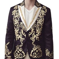 Nouvel ensemble de costume pour homme et tenue décontractée de scène - Blazer imprimé et à motifs personnalisés