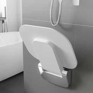 KS Folding Bathroom Stool Wall Mounted Plastic Toilet Seat Straight Body Multifunction 120kg Capacity - Product Image 2