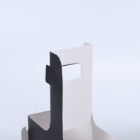 Support pliable en carton blanc biodégradable personnalisé avec logo pour 2 tasses à café, porte-boissons chaudes avec poignée
