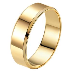 <b>Titanium</b> Steel <b>Ring</b> 7mm Double Beveled Mirror Finish Unisex Fashion Jewelry Gift - Product Image 5