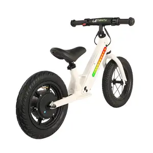 دراجة بدواسة للأطفال دراجة توازن دراجة كهربائية جديدة للأطفال صغيرة تعمل بالطاقة الكهربائية 24 واط 12 بوصة شعار مخصص شائع 18 سرعة