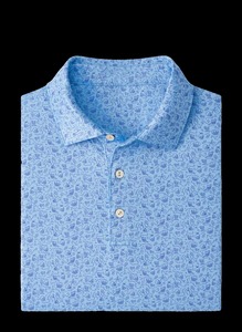 Polo de Golf de Lujo para Hombre, Estampado Floral, Ligero, Transpirable, de Verano, con Logotipo Personalizado, OEM, Venta al Por Mayor - Product Image 3