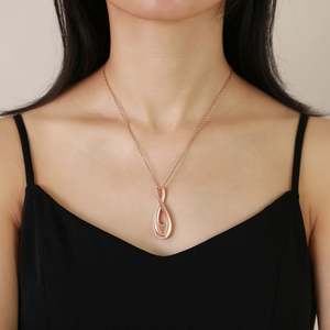 गुलाब सोने के स्टेनलेस स्टील के अंतिम संस्कार में राख बालों के लिए पेंडेंट नेकलेस हार - Product Image 5