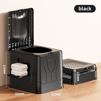 Toilette portable pliable en PP durable de 20 L pour le camping, utilisation en extérieur, toutes saisons, fourniture d'urgence