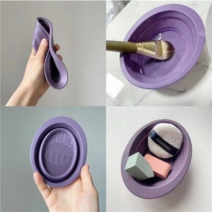 Bol de nettoyage pliable en silicone, double usage pour pinceaux de maquillage et masques faciaux, étanche, usage domestique et commercial, directement de l'usine - Product Image 6