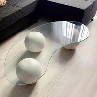Nouvelle Arrivée 2025 – Table Basse en Verre Trempé, Tons Pastel Crème, Motif Cachemire, Structure en Acier Inoxydable, Design Créatif et Simple
