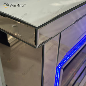 מודרני הוביל אח חשמלי עם מראה יהלום חם למכירה ארון מסוגנן עבור סלון בית שימוש חומר זכוכית עץ - Product Image 5