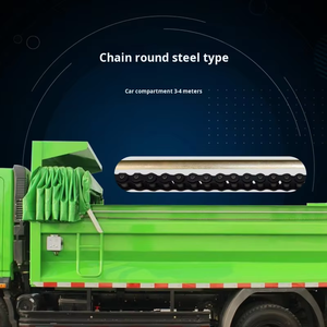 New Automatic Tarpaulin Machine for Dongfeng/Jiefang Dump Trucks-Chain Drive with Round Steel Track 50m Remote Control - Product Image 2