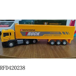 Modelo de escala 1:58, metal morre, caminhão fundido, recipiente de transporte, caminhão, brinquedo para menino