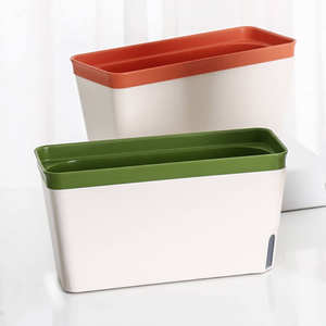 Pots à fleurs rectangulaires en plastique <span class=keywords><strong>BRICE</strong></span>, système d'auto-arrosage, coton absorbant d'intérieur, auto-arrosage des plantes, pot à arrosage automatique, pot paresseux - Product Image 2