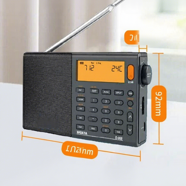 New Stock D-808 AM/FM/SSB/MW RDS Band Radio with Type-C Interface 1 Year Warranty