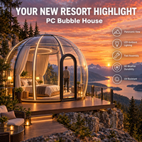Dôme de Glamping Transparent Premium Scenic Resort PC Bubble House avec Vue Panoramique et Résistance aux Intempéries
