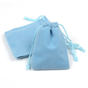 Sacs cadeaux personnalisés pour mariage, petits sacs en velours avec cordon de serrage, pochettes à bijoux en daim avec logo - Product Image 4