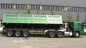 Semirremolque de plataforma basculante de 3 ejes, 60T de capacidad de carga, personalizable, de alta resistencia, para construcción/transporte de grava, suministro de fábrica - Product Image 3