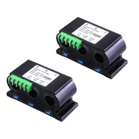 Capteur de courant alternatif Hall perforé 0-500A Sortie 4-20mA 0-5V 0-10V Convertisseur isolé de signal de courant alternatif triphasé de haute précision