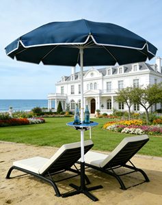 Sombrilla de Playa Moderna de Acero de 2 m, Impermeable y Anti-UV, con Portavasos para Uso en Hoteles y Muebles de Exterior, DC-BU-022, Longitud 2 m - Product Image 1