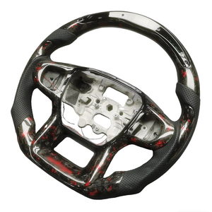 Volante Personalizado de Fibra de Carbono y Cuero para el Interior del Automóvil con Pantalla LED para <span class=keywords><strong>Ford</strong></span> F150 XLT Raptor <span class=keywords><strong>Shelby</strong></span> R 2019-2025 - Product Image 3