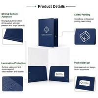 Carpeta de Archivo de Papel Personalizada A4, Carpeta de Presentación Empresarial de 2 Bolsillos, Carpeta de Documentos OEM, Carpeta de Impresión para Oficina