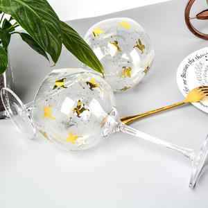 European Simple Creative Transparent Glass Wine Glass Household Simple Pineapple Cup Decal Tall Wine Glass - Product Image 3