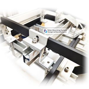 Pince d'extrémité Système de montage au sol pour panneau solaire Support de montage Rail solaire au sol Structure de montage en aluminium Pv - Product Image 1