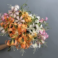 Faux Lys Fleurs Soie Artificielle Lys Real Touch Décor À La Maison Pièce Maîtresse De Mariage
