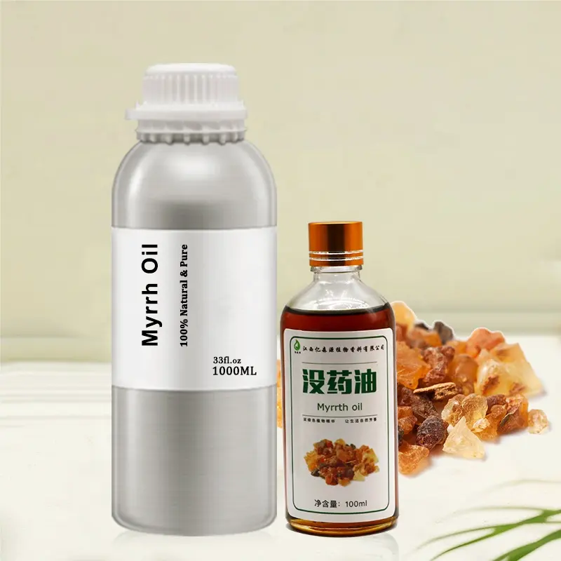 100% huile de myrrhe Pure en vrac/huile de MYRRHA de COMMIPHORA/huile essentielle d'encens et de myrrhe