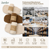 Gant de Douche Écologique et Réutilisable en Fibres de Jute, Ramie et Sisal, Gant de Bain Exfoliant Naturel et Sac Moussant pour Savon
